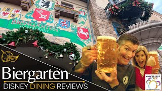 Biergarten Restaurant in Epcot at Disney World  Disney Dining Review [upl. by Regnig]