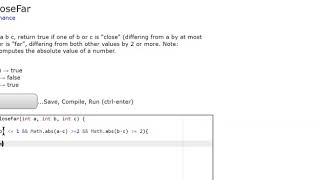 Logic  2 closeFar Java Tutorial  codingbatcom [upl. by Nahte]