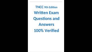 TNCC 9th Edition Written Exam Questions and Answers 100 Verified [upl. by Raycher]