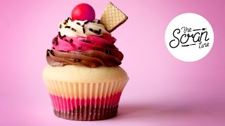 NEAPOLITAN ICE CREAM CUPCAKES  The Scran Line [upl. by Eilssel]