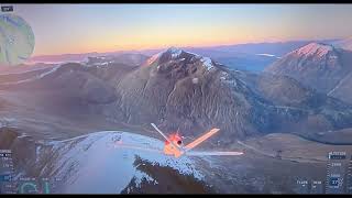 Flying over The Mamores Mountain Range Scotland Flight Simulator [upl. by Marbut]