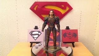 Man of Steel Movie Masters JorEl Figure Review [upl. by Atinuj834]