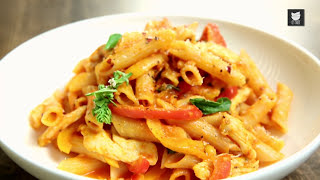 Penne Arrabiata Recipe  Italian Recipe  Pasta Recipes  Chicken Pasta Recipe by Varun [upl. by Angelique641]