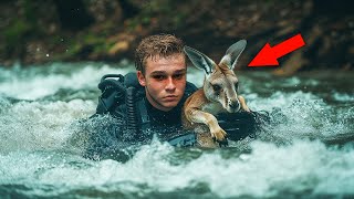 Man saved a drowning Kangaroo The animals reaction amazed everyone [upl. by Jansson797]