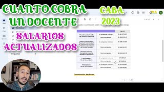 Cuanto cobra un DOCENTE en CABA 2023 Sueldos Actualizados [upl. by Linell]