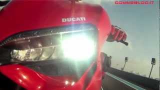 Ducati 1199 Panigale Onboard Exterior and Camera Car View [upl. by Ellehcyt]