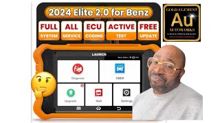 Gold Element Autoworks Review LAUNCH X431 Elite 20 Pro Bidirectional OBD2 Scanner for MercedesBenz [upl. by Darreg]