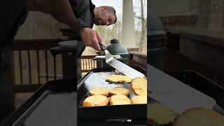 Simple breakfast on the blackstone griddle no talking [upl. by Bander41]