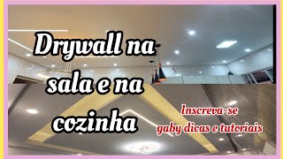 Mais uma conquista Rebaixamento do tetoDrywall na sala e cozinha [upl. by Hadik]