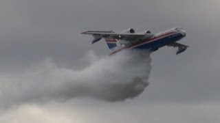 Berijew Be200 Firefighter plane  Slowmotion [upl. by Ecinereb]