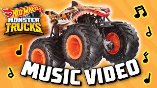 Official MUSIC VIDEO 🎶  Fear the Frenzy 🐅🦈 ft Monster Truck TIGER SHARK  Hot Wheels [upl. by Dewhurst]