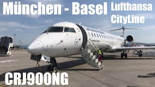 Lufthansa CityLine Bombardier CRJ900NG Flight LH2398 Munich  Basel Mulhouse [upl. by Gerhan472]