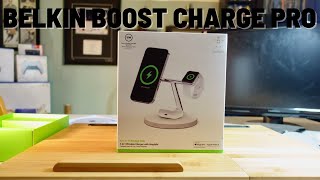 Belkin Boost Charge Pro 3in1 Wireless Charger With MagSafe Unboxing and First Impressions [upl. by Bakki]