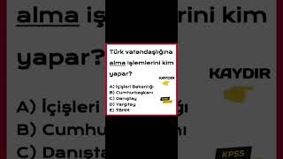 KPSS 2024 VATANDAŞLIKTAN ÇIKABİLECEK SORULAR kpss2024kpssgüncelkpsstarih kpssvatandaşlık yks [upl. by Esme]