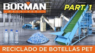 Línea de Molido Lavado Secado  Reciclado de Botellas PET  Inspección para Puno Perú  Parte 1 [upl. by Newman]