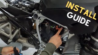 How to install a battery TENDER to a BMW R1250GS  Optimate 4 install [upl. by Ximenez]