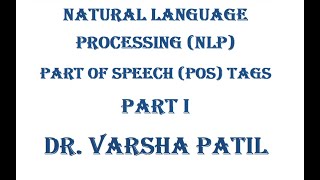 Part of Speech Tag POS Part 1 [upl. by Ecirtnahc]