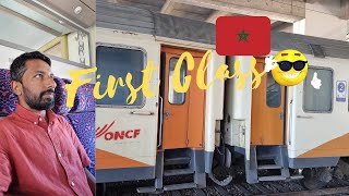 First Class vs Second Class Train ride in MoroccoFirst Class in Moroccan Train [upl. by Inaffets]