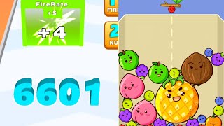 Number Run Shooting Vs Fruit Merge Android ios gameplay [upl. by Siduhey]