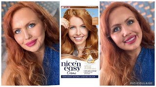 Clairol Nice n Easy Hair Colour 8wr Golden Auburn Review amp Demo [upl. by Htennek203]