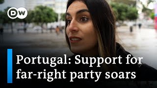 Portugals farright party Chega gains popularity in polls ahead of elections  DW News [upl. by Alet]