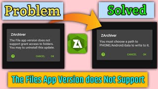 The Files app version does not support grant access to folders  OBB folder not showing  ZArchiver [upl. by Sidhu]