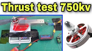 Thrust Test 5010 750kv BLDC  Brushless motor thrust test  Drone motor thrust test  RC Plane Motor [upl. by Siroval208]