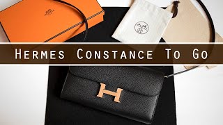 HERMÈS CONSTANCE WALLET LONG TO GO  Unboxing  What Fits  Hermes Haul ENG SUB [upl. by Danete]