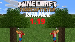 Minecraft Java 119 Tree Capitator Data Pack Showcase [upl. by Shipley]