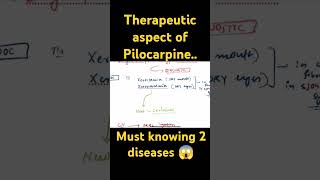 Therapeutic aspect of Pilocarpine 💥shorts ytshorts youtubeshorts shortsfeed [upl. by Goer]