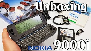 Nokia 9000i Communicator Unboxing 4K with all original accessories RAE1N A review [upl. by Nylarak]