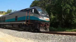 Railfanning Amtrak and Metrolink trains at Corriganville Park Simi Valley California [upl. by Bekki]