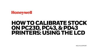 How to calibrate stock on PC23d PC43 PD43 printers  using the LCD [upl. by Collum]