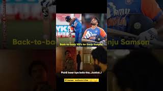 back to back 100s for sanju Samson cricketlover cricket t20 indvssa sanjusamson icc [upl. by Calisa]