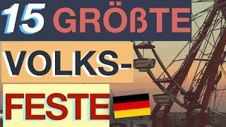 Größte Volksfeste Deutschlands – TOP 15 [upl. by Rosner781]