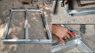 How To Make For Metal Window Frame design WELDING WORK [upl. by Sukramaj]