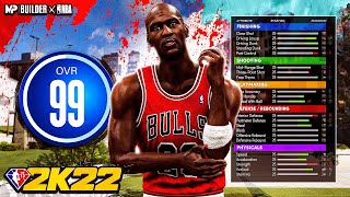 NBA 2K22 MICHAEL JORDAN BUILD  91 BADGE 66 DEMIGOD BUILD [upl. by Tabbie]