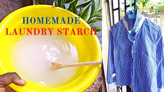 How To Make Starch At Home For ClothesFabric  Homemade Laundry Starch For Clothes  Doris Etito [upl. by Wesla50]