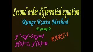 Runge kutta method second order differential equation simple examplePART1 [upl. by Dlnaod]