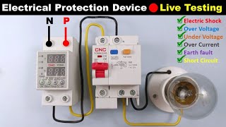 Voltage Monitoring Relay and RCBO 🔴 Live protection Testing and Connection TheElectricalGuy​ [upl. by Euqinwahs]