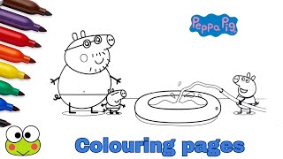 ♨️Very hot day ☀️🏖️ Peppa pigs pudding pool149 [upl. by Adekram171]