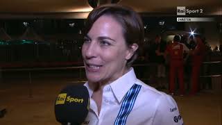 F1 Abu Dhabi 2014  Stella Bruno intervista Claire Williams dopo le Prime Libere [upl. by Ehav]