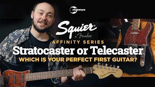 Squier Affinity Stratocaster or Telecaster which is your perfect first guitar [upl. by Nonahs]