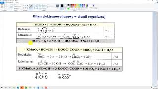 Bilans jonowo elektronowy w chemii organicznej [upl. by Ahsiekim]