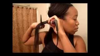 Flat Ironing TransitioningRelaxed Hair  Chase Method with Comb [upl. by Finstad441]