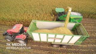 Maishäckseln 2015  John Deere 8200i  Fendt  MB  Bergmann [upl. by Yarazed]