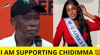 Julius Malema Defends Chidimma Adetshine amp He Said He Will Not Stop Supporting Chidimma [upl. by Nanam950]