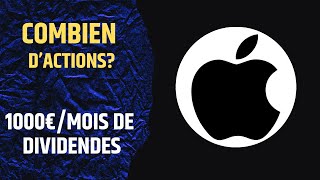 Combien dActions Apple pour 1000€ de Dividendes Mensuels  🍏 [upl. by Dleifxam618]