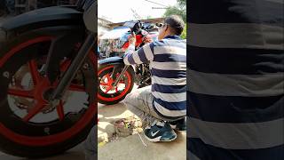 Sandeep Bhai Ke TVs Apache bike left side Red radium LaminationModification shorts [upl. by Bernete]