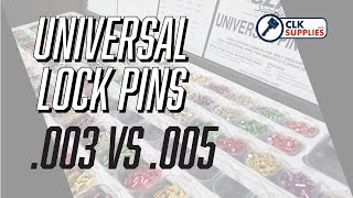 Locksmithing History 003 vs 005 Universal Lock Pins Pin Tumblers  Which Is Better [upl. by Enywad411]